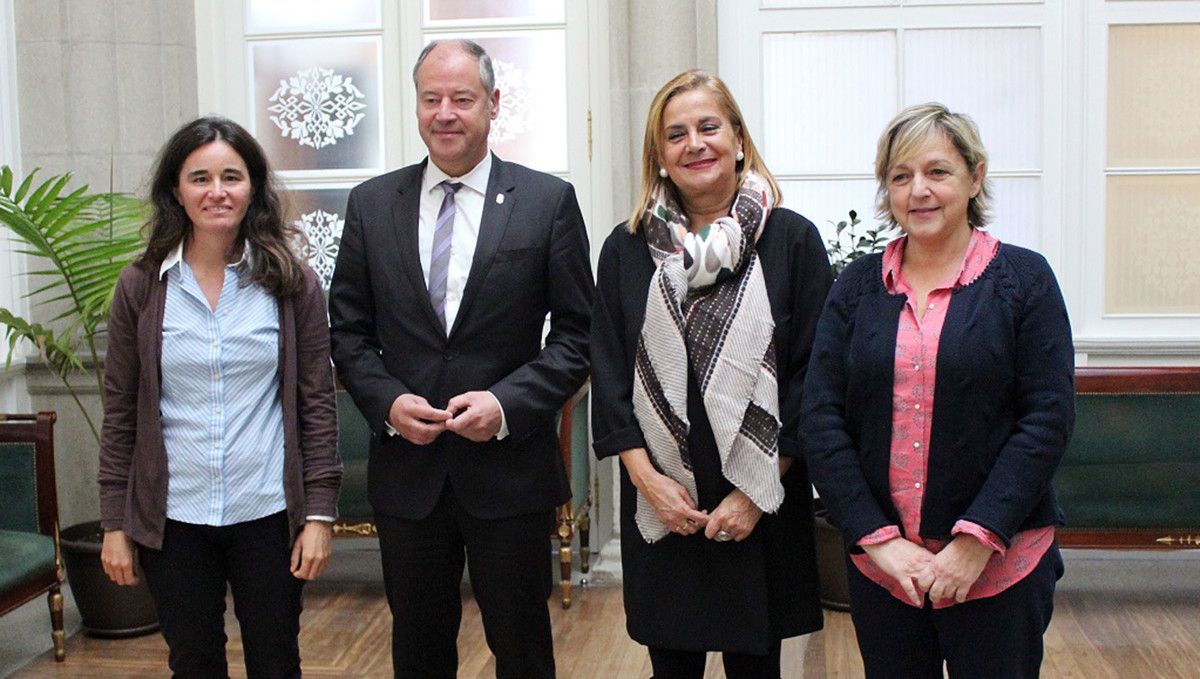 María Calviño, Salustiano Mato, Carmela Silva y Josefina Garrido María Calviño, Salustiano Mato, Carmela Silva y Josefina Garrido