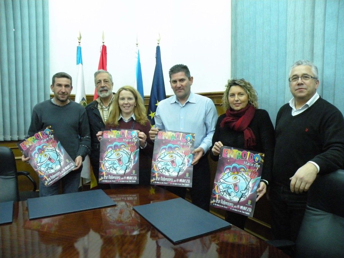 Presentación del cartel del Entroido 2014 en el Concello de Marín Presentación del cartel del Entroido 2014 en el Concello de Marín