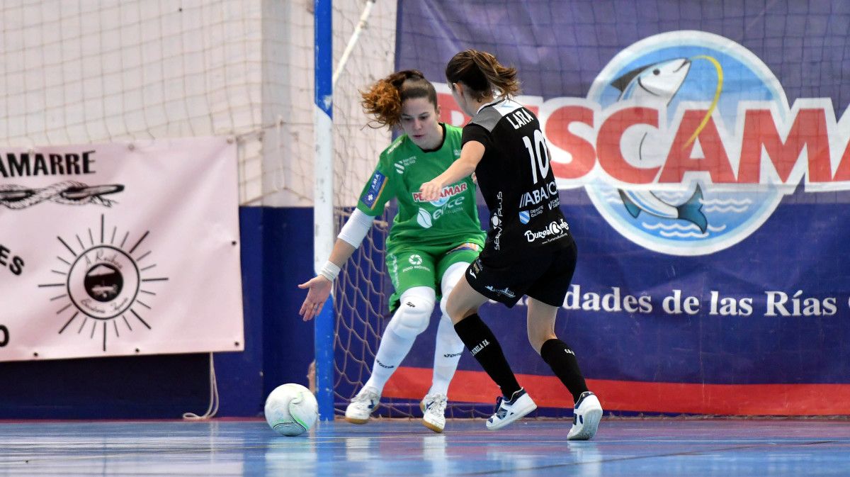 Silvia Aguete, no partido entre Poio Pescamar e Burela