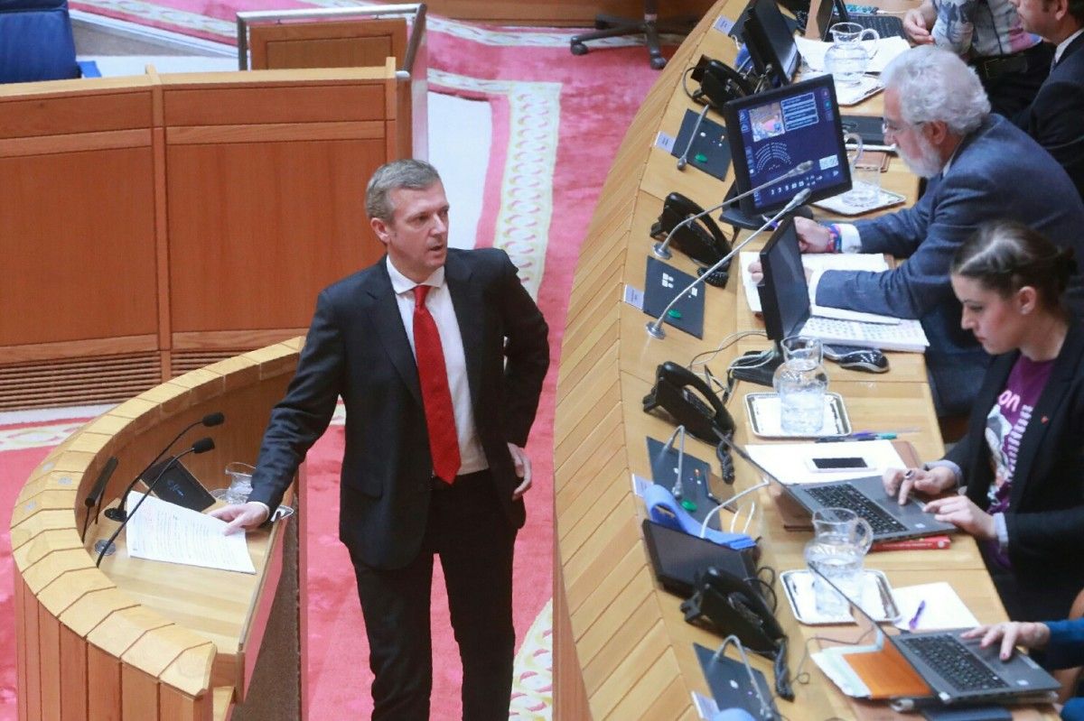 Alfonso Rueda en el Parlamento de Galicia