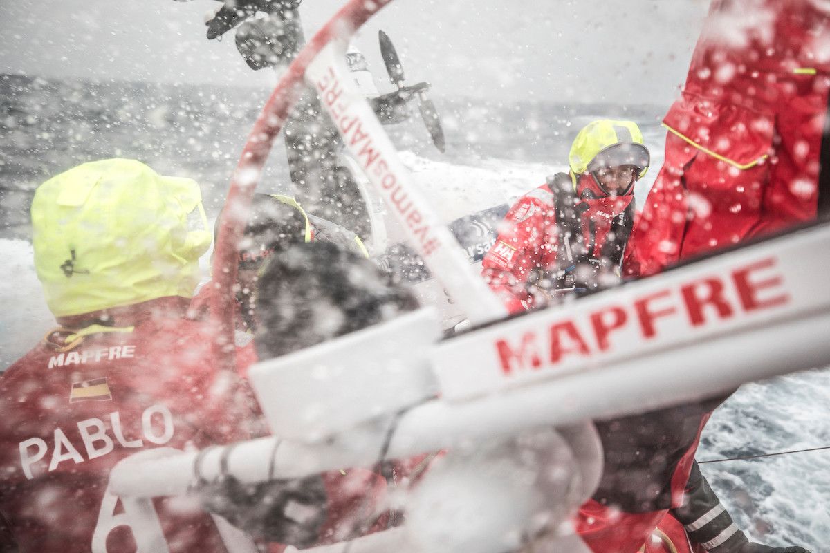 El Mapfre, durante la segunda etapa de la Volvo Ocean Race