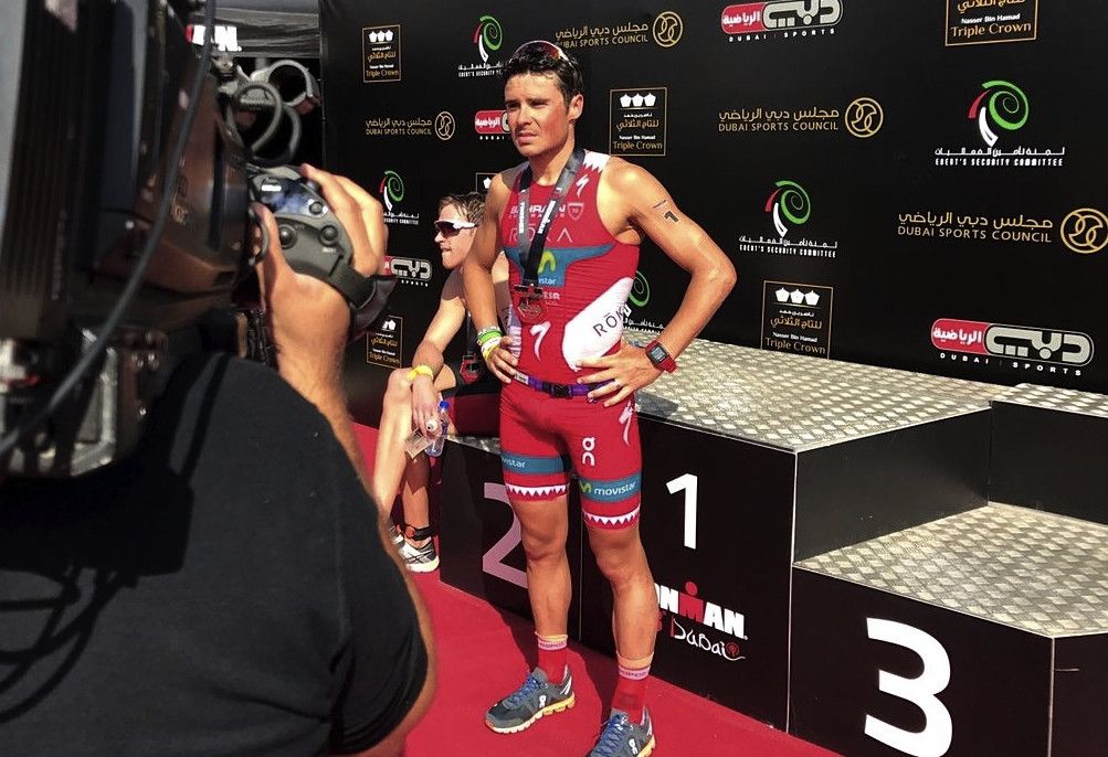 Gómez Noya, a principio de tempada tras vencer no Ironman 70.3 de Dubai