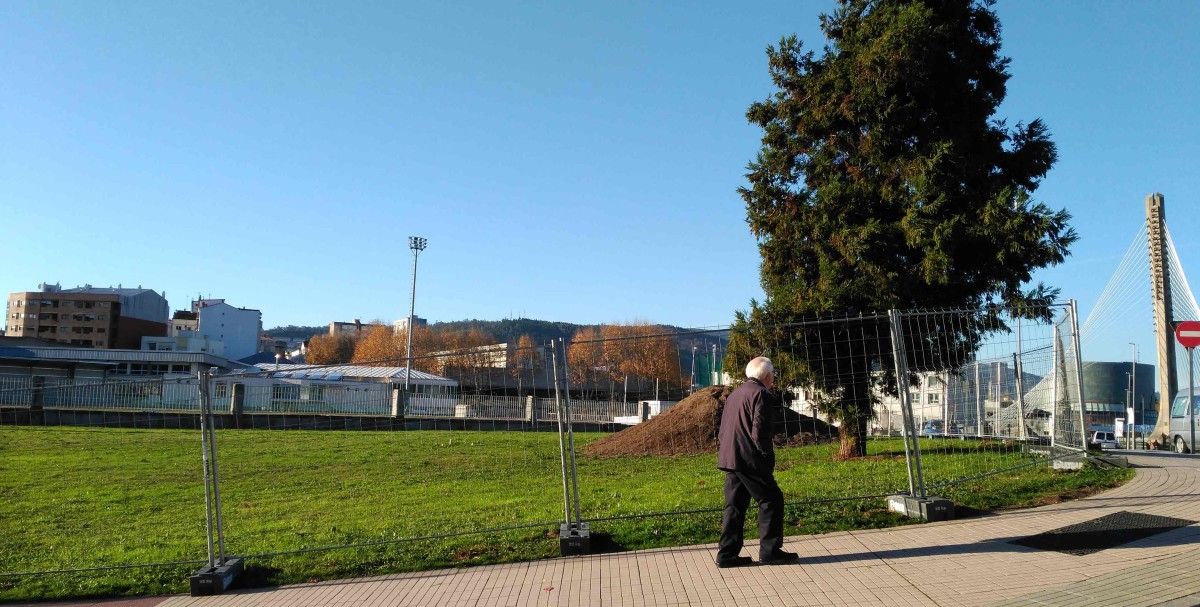 Parte trasera del CGTD donde se creará una zona verde