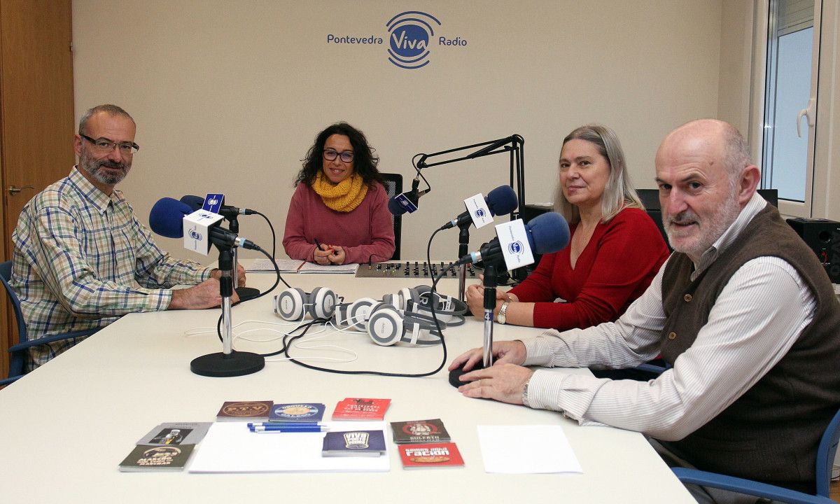 Francisco Freire, Vitoria Ogando e Anxo González nas Conversas de PontevedraViva Radio
