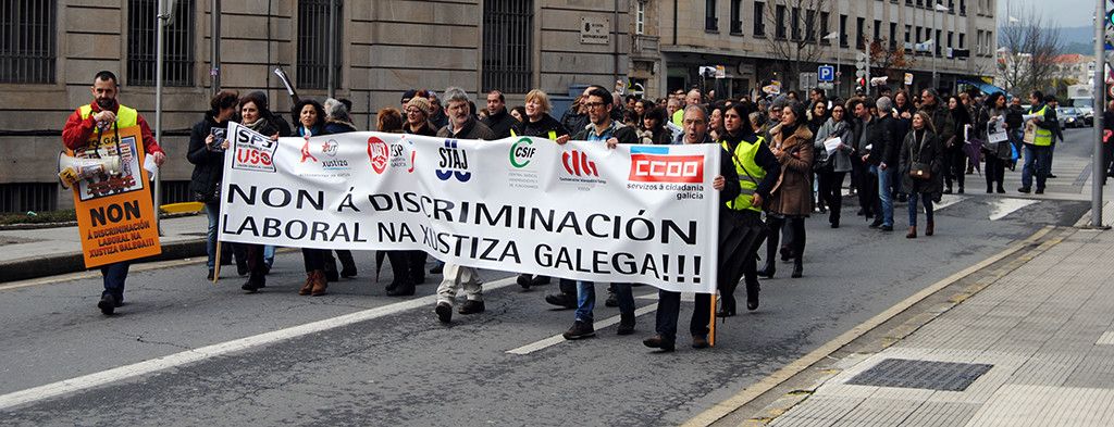 Xornada de protesta dos traballadores da administración de Xustiza