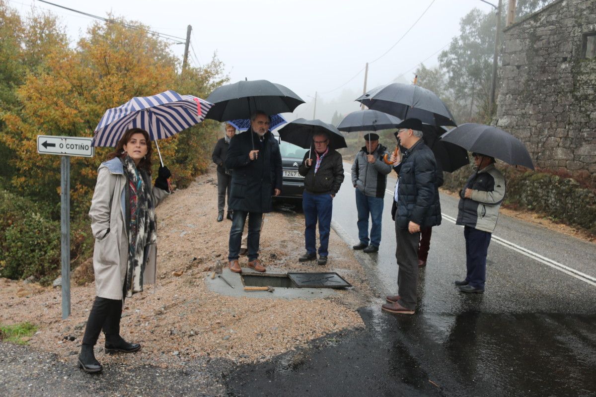 Visita ás obras de abastecemento na Lama