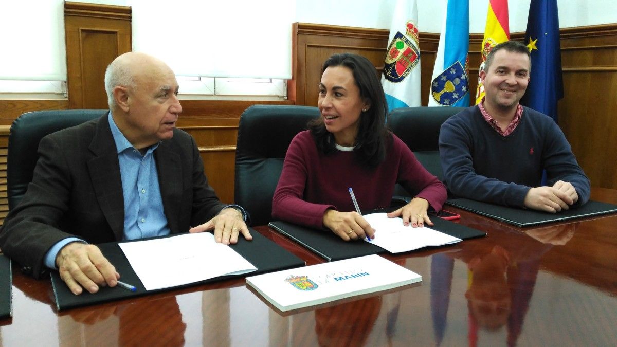 Federación Galega de Baloncesto e Concello de Marín asinan o convenio polo Nacional Infantil 2018