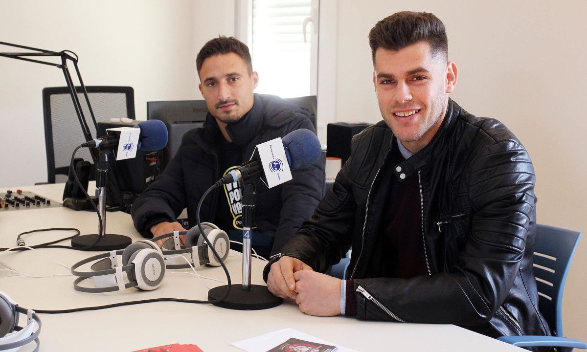 Mouriño e Edu Sousa, no programa La Trastienda de PontevedraViva Radio