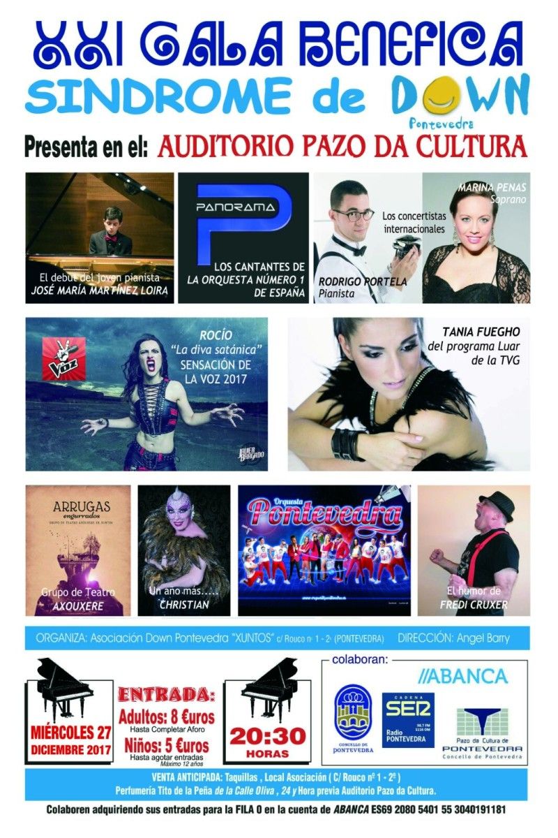 Cartel da XXI gala benéfica de Down Xuntos