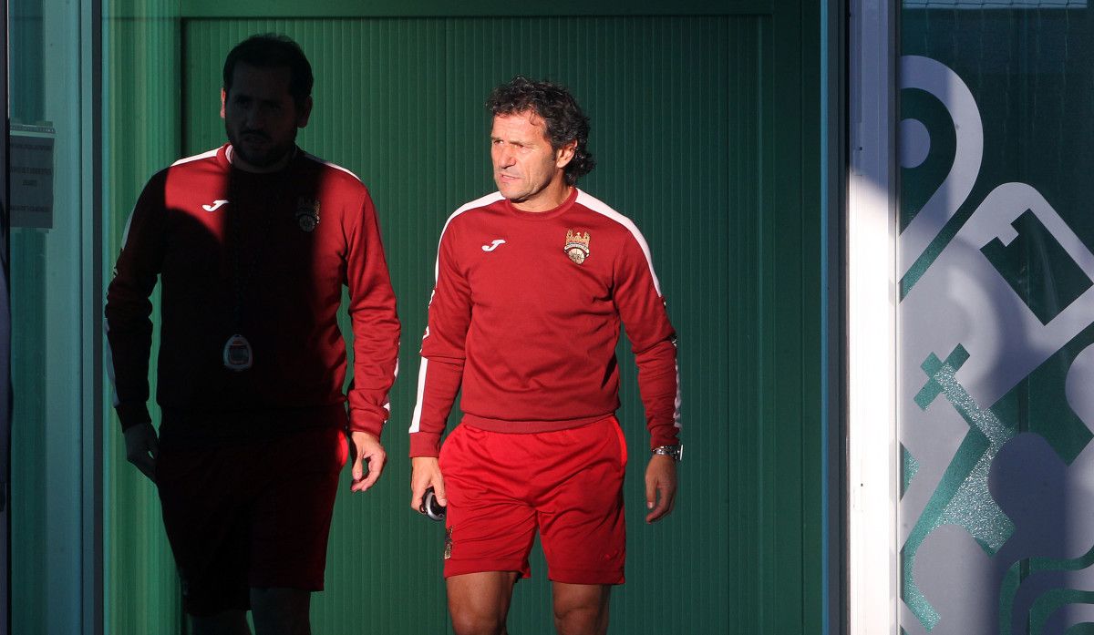 Luisito, en un entrenamiento en Príncipe Felipe