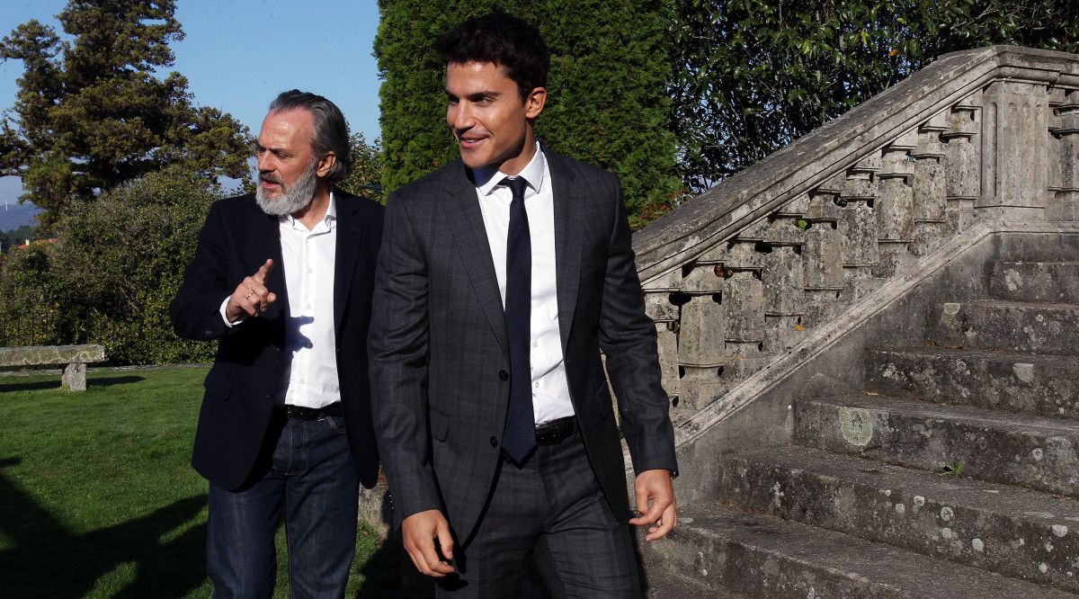 José Coronado y Álex González, en el rodaje de "Vivir sin permiso"