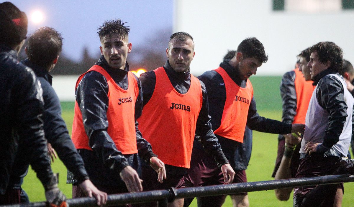 Entrenamiento del Pontevedra en Poio