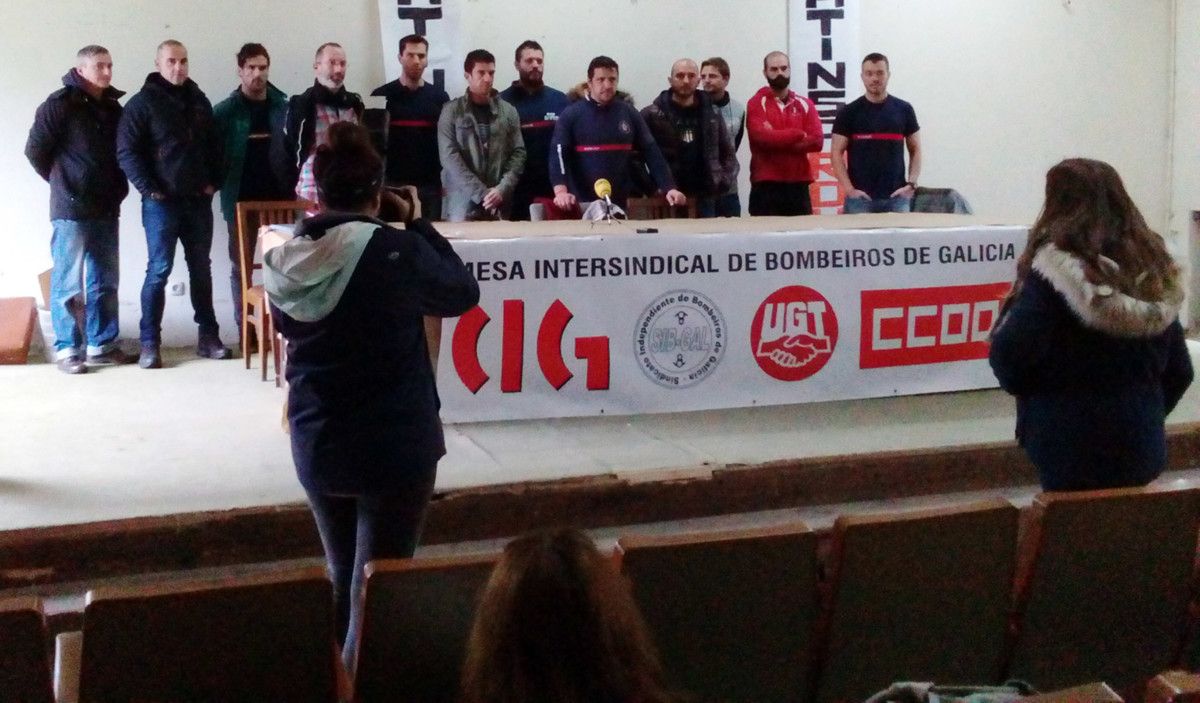Rolda de prensa do Comité de empresa do Consorcio provincial de Bombeiros
