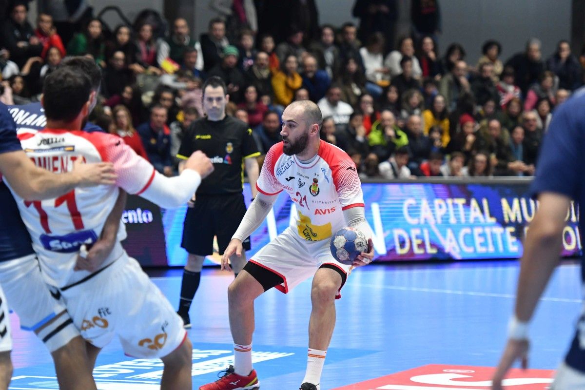 Partido entre as seleccións de España e Arxentina no Pavillón Municipal dos Deportes de Pontevedra