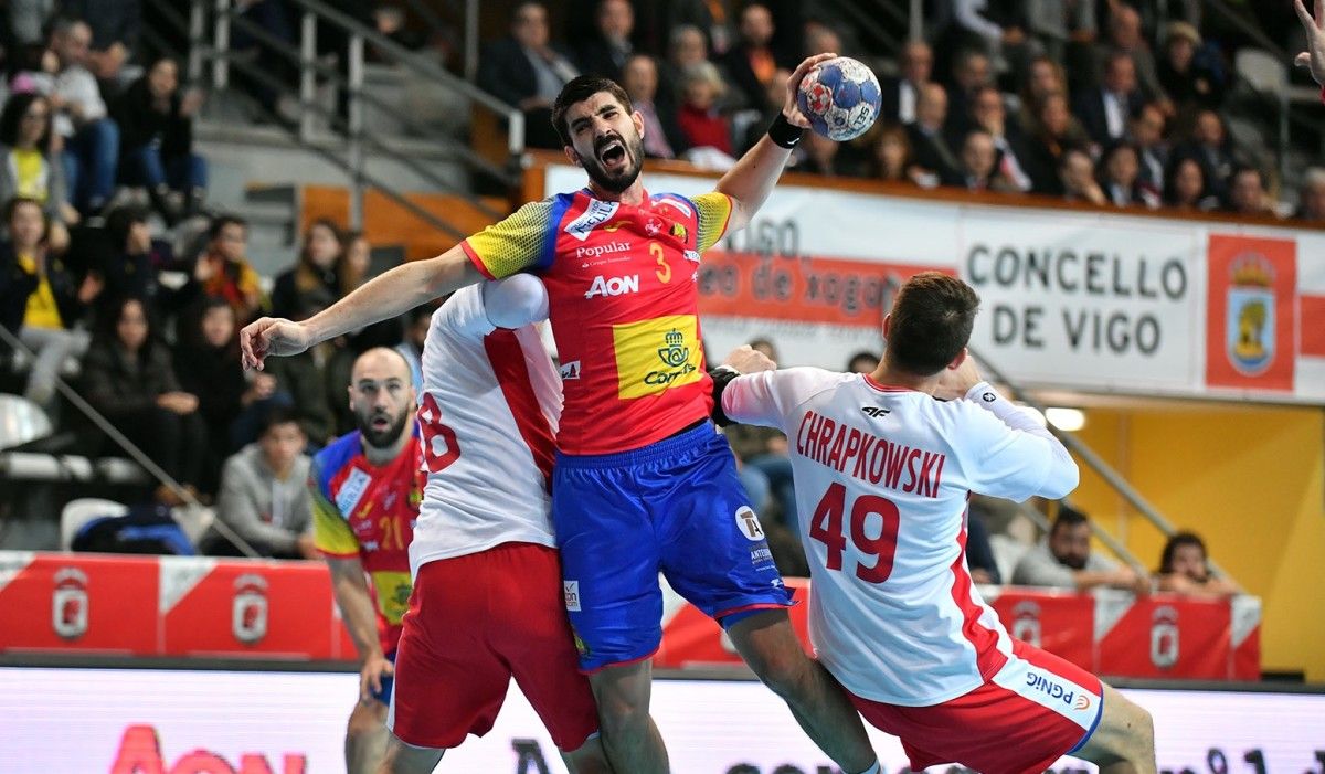 Partido entre España y Polonia en Vigo