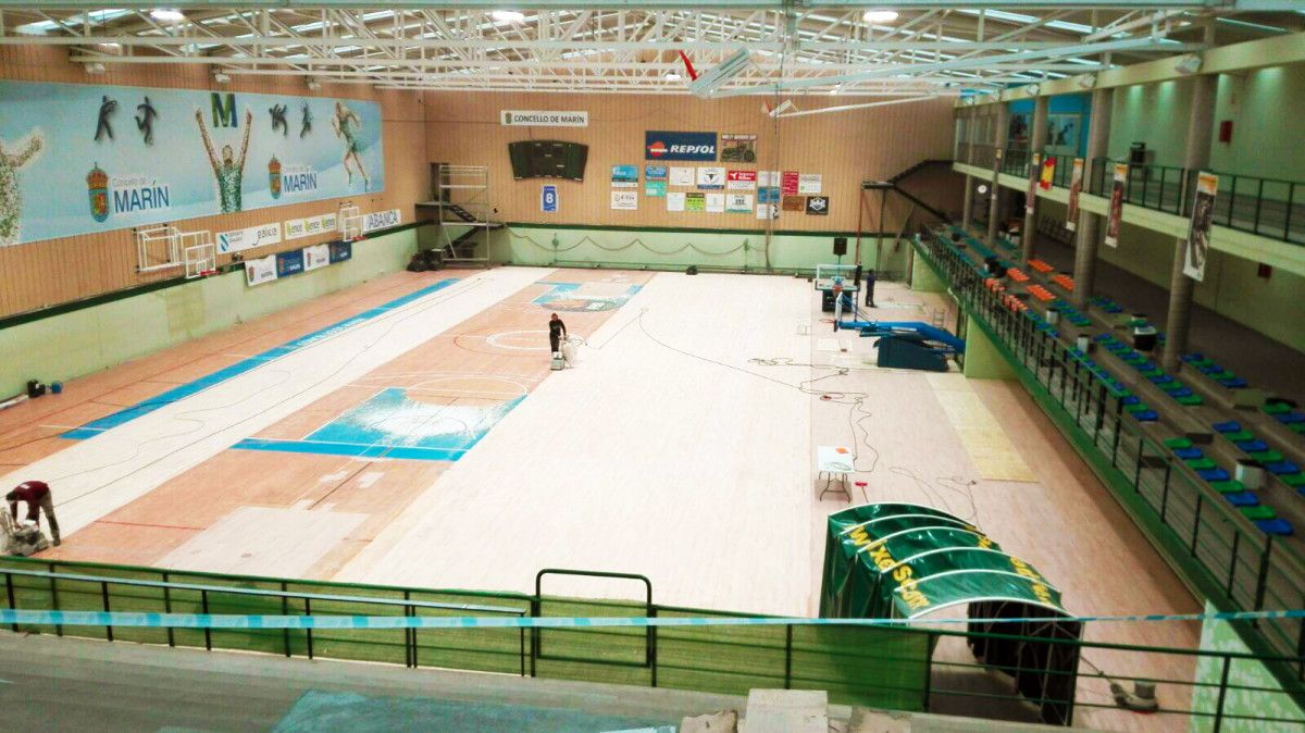 Obras no Pavillón da Raña