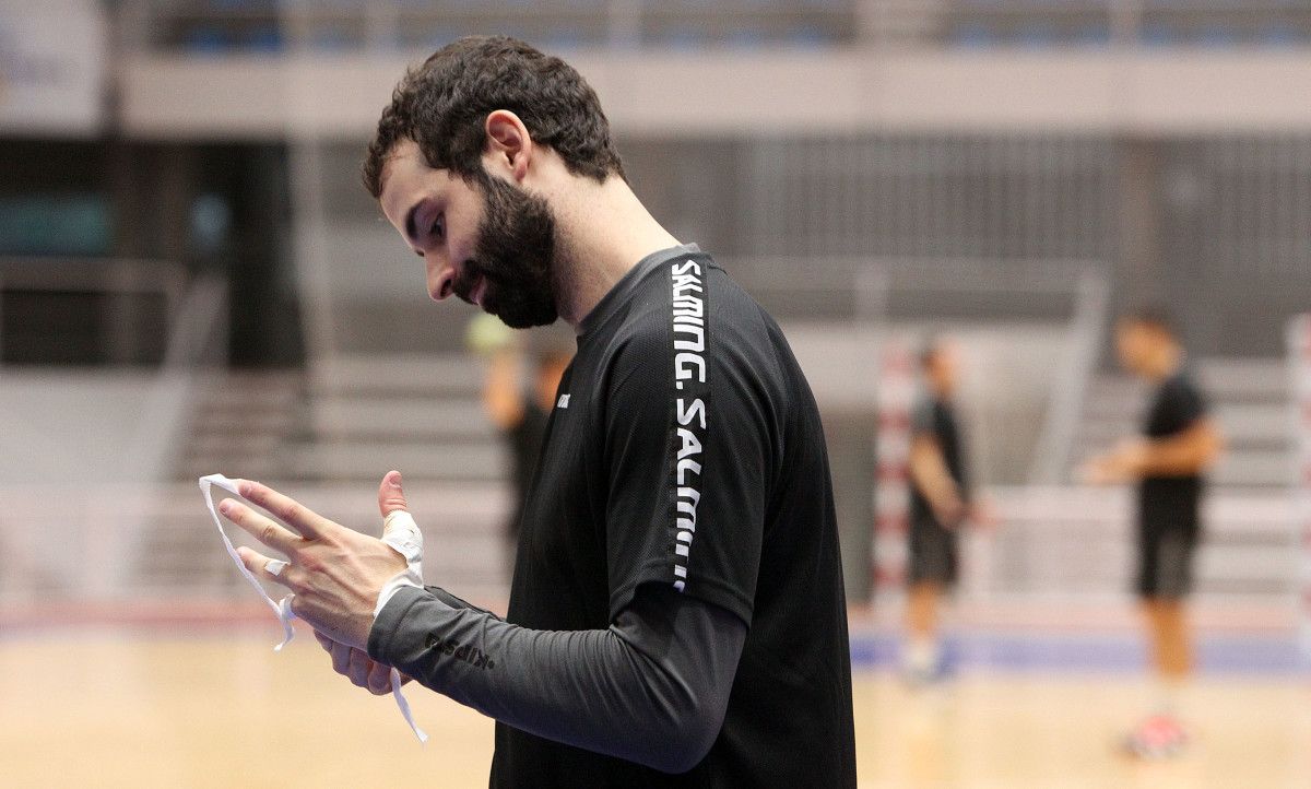 Edu Moledo, en un entrenamiento del Teucro en el Municipal