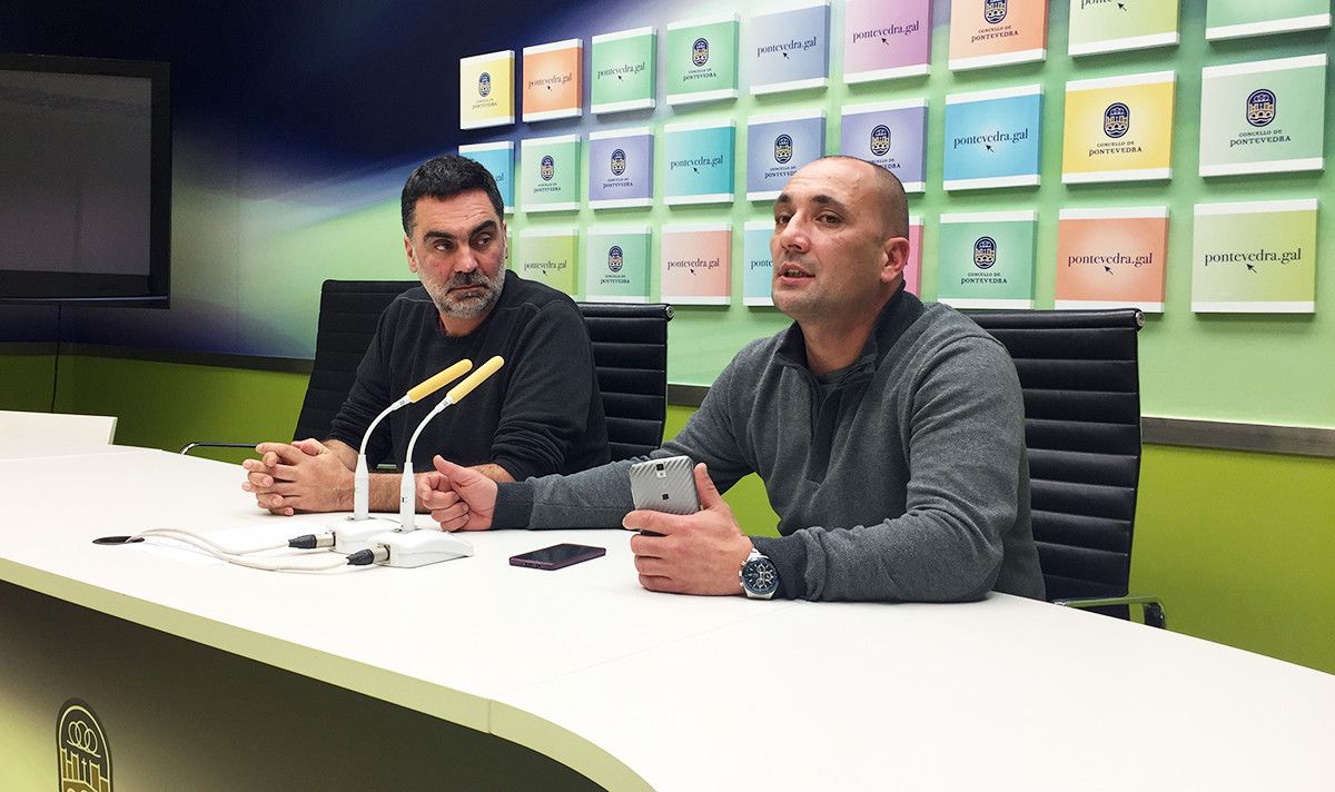 Demetrio Gómez y el ingeniero forestal Manuel Peixoto