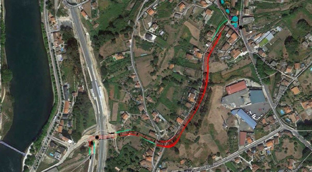 Trazado do novo acceso a Monte Porreiro