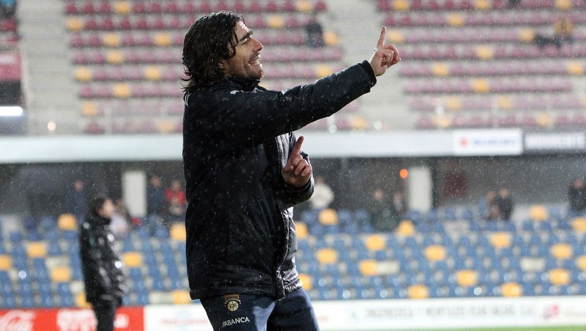 Luismi, durante el choque de Copa Federación ante el Burgos
