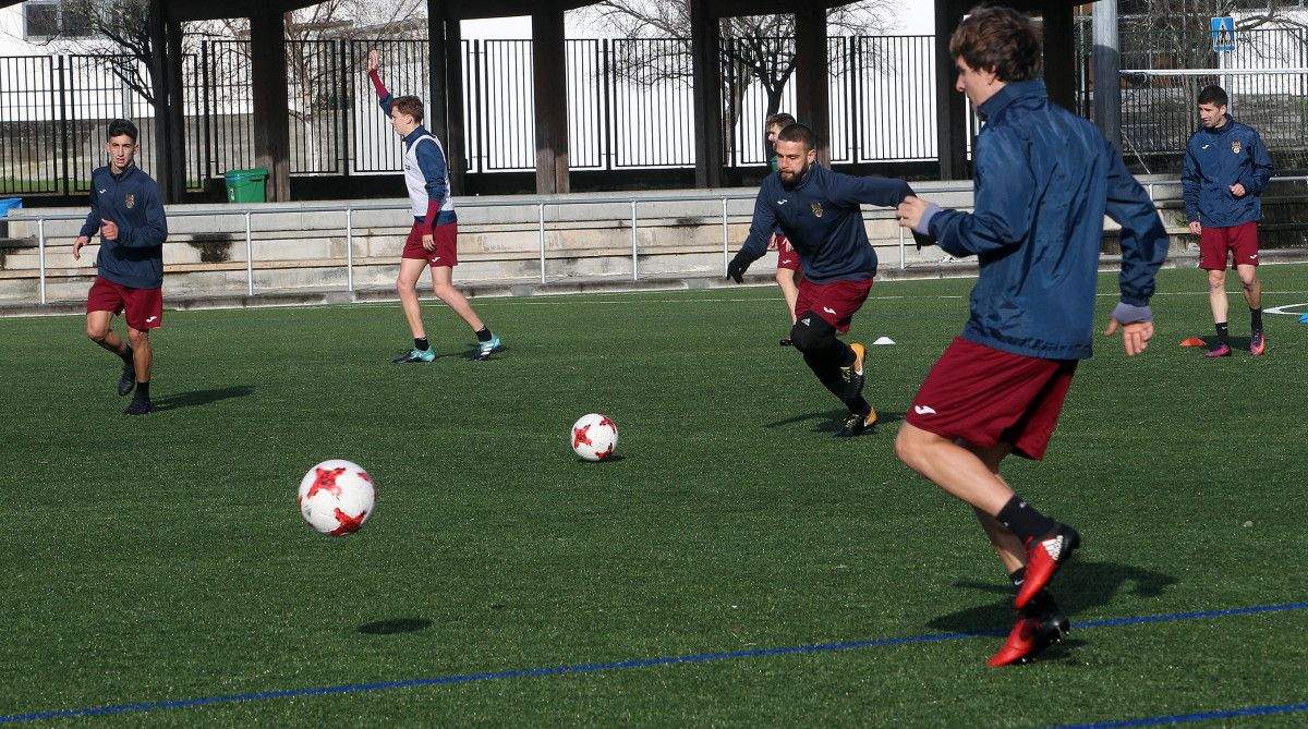 Entrenamiento del Pontevedra en A Xunqueira