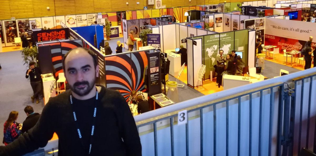 O director do FICBUEU, Manuel Pena no Festival de Curtametraxes de Clermont-Ferrand