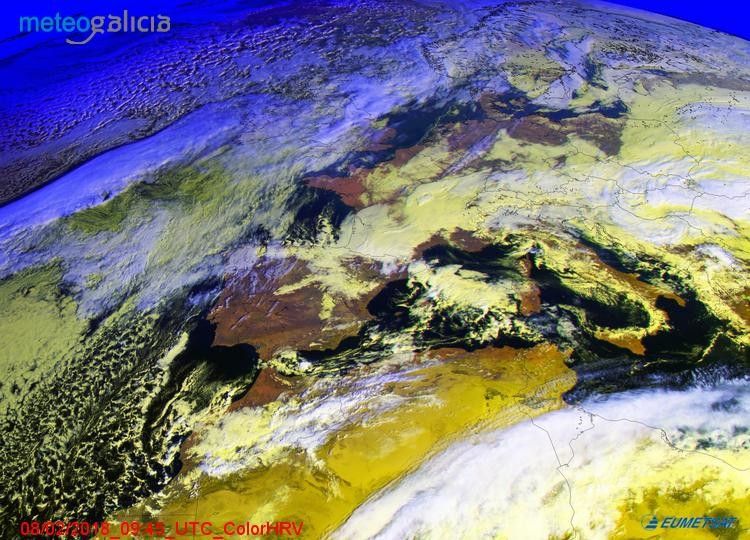 Imaxe de satélite del xoves 8 de febreiro Imaxe de satélite del xoves 8 de febreiro