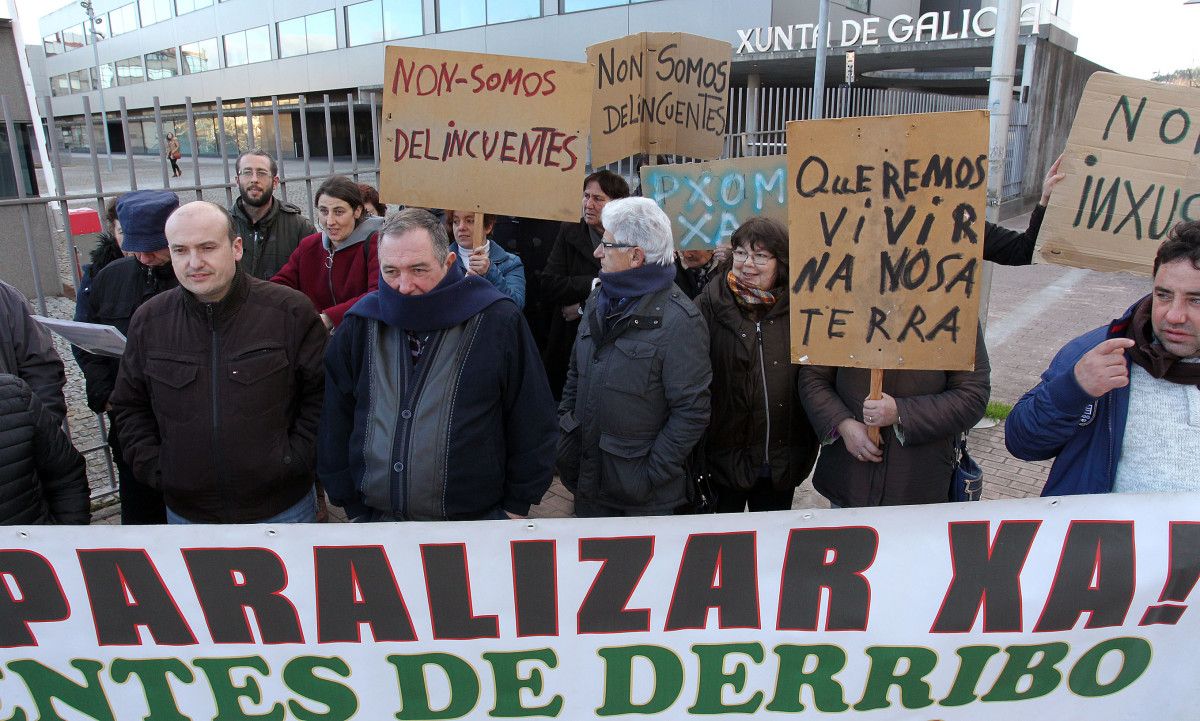 Protesta dos veciños de Vilaboa