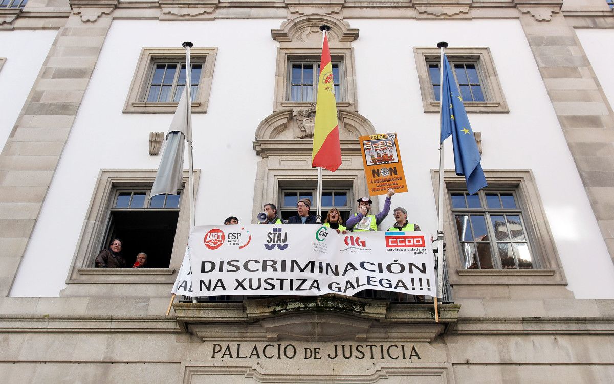 Xornada de folga dos traballadores da administración de xustiza