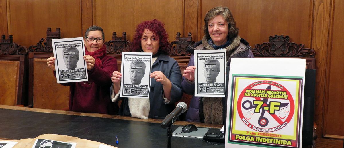 Protesta dos traballadores da Administración de Xustiza