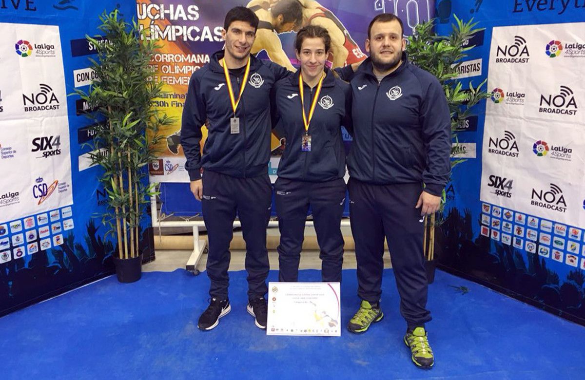 Pablo García, Lydia Pérez y Marcos Miragaya en el Campeonato de España en Murcia