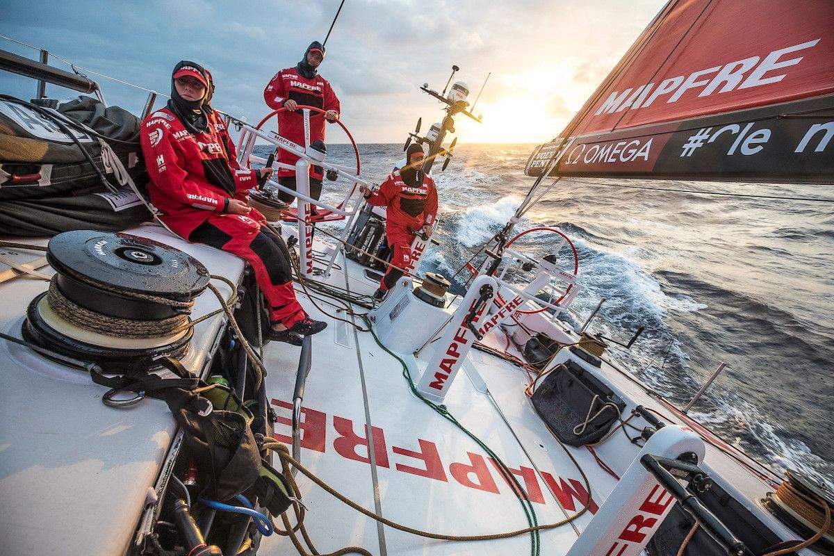 O Mapfre, durante a sexta etapa da Volvo Ocean Race