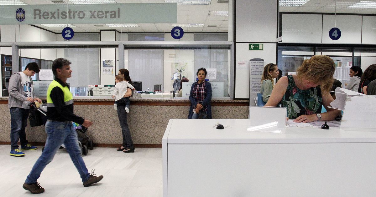 Registro del Concello en el edificio de Michelena