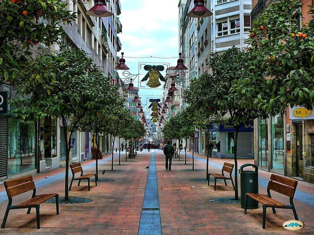 Zona peatonal de la calle Rosalía de Castro Zona peatonal de la calle Rosalía de Castro