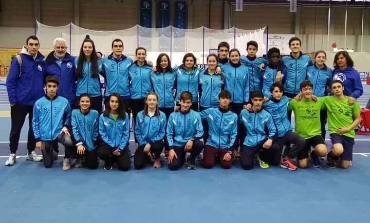Equipo de la Gimnástica en el campeonato gallego sub-18 y sub-20