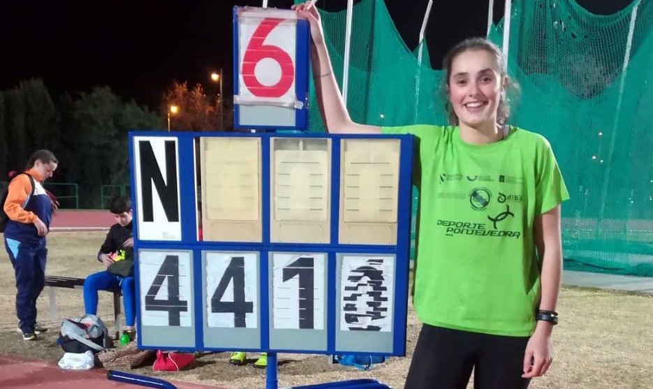Andrea González, tras ganar el oro en el campeonato de España de lanzamientos