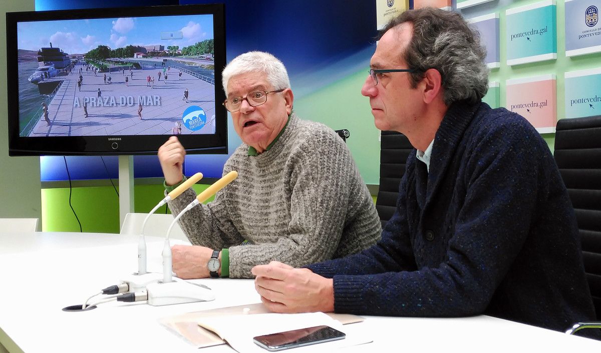 César Portela y Luís Rei presentan el proxecto de 'Praza do Mar'