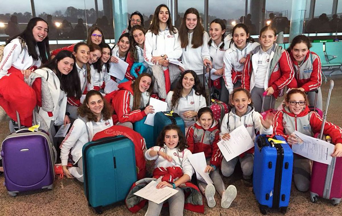 Equipo do Galaico Sincro que participou no Campionato de España en Zaragoza