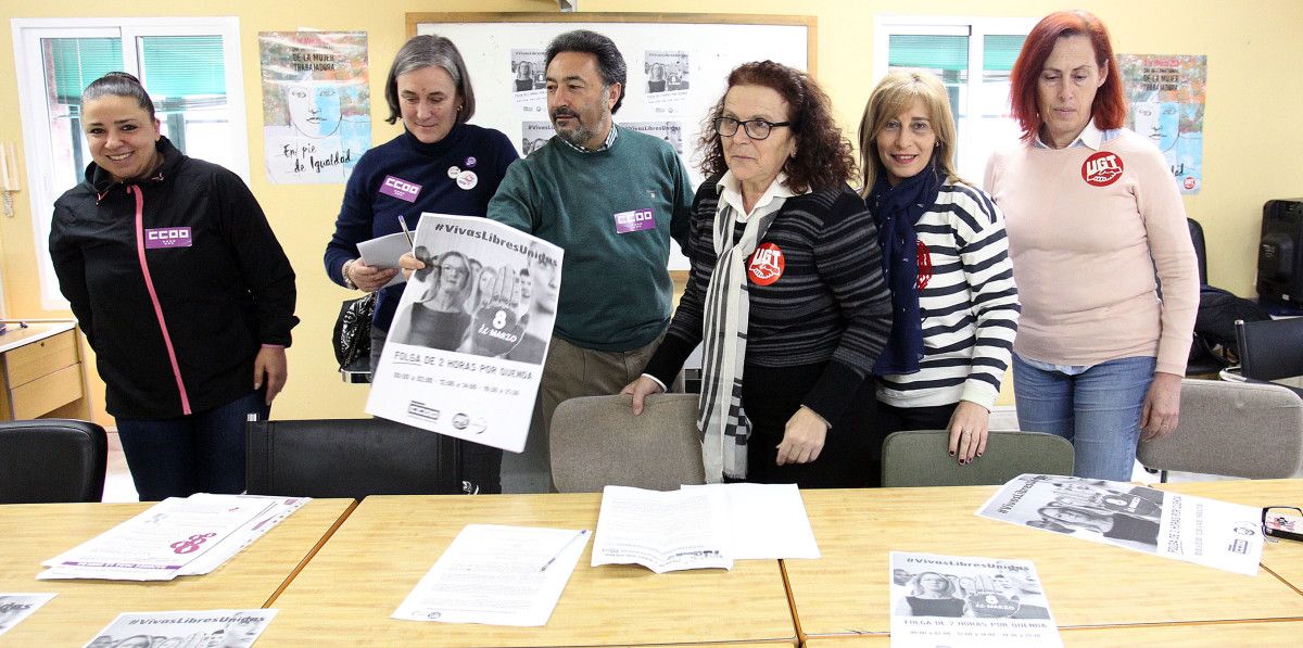 CC.OO. y UGT convocan un paro de dos horas por turno para el jueves 8-M