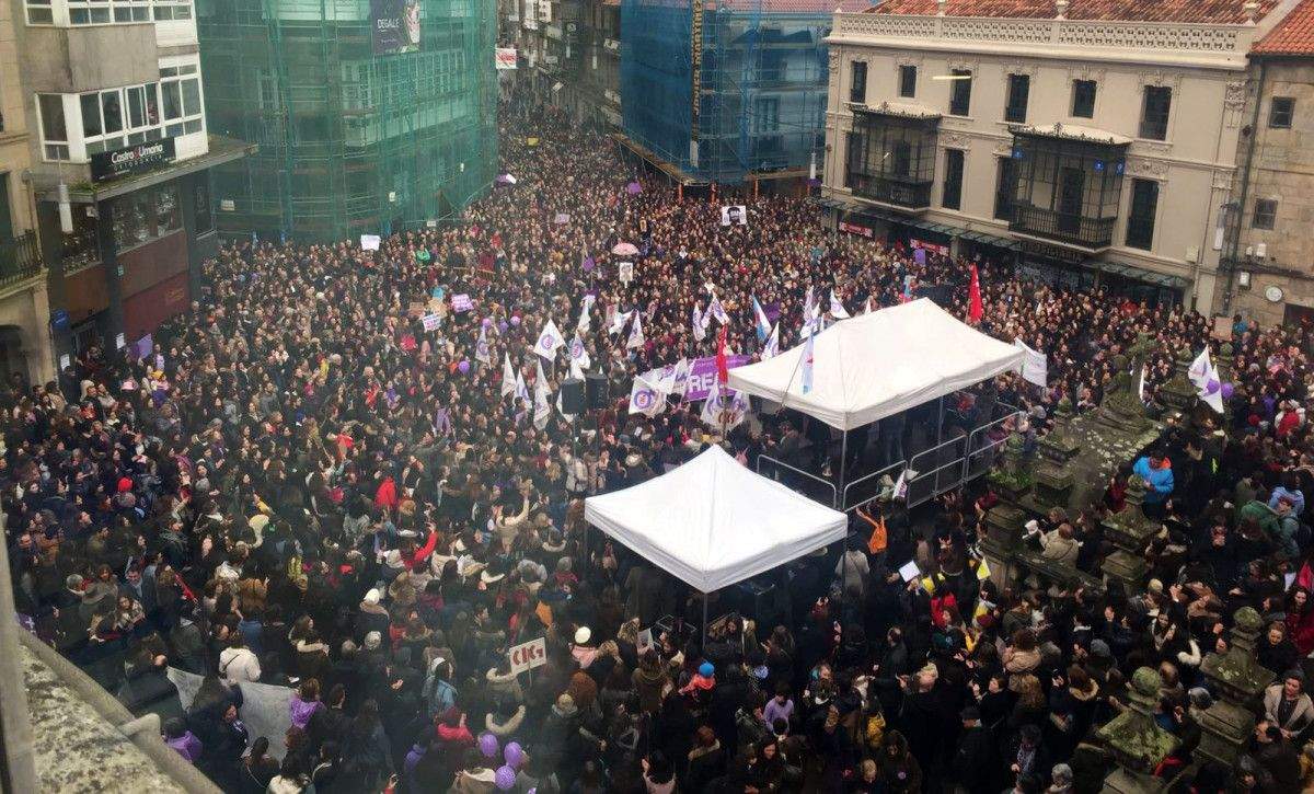 Concentración feminista celebrada por el 8 de Marzo