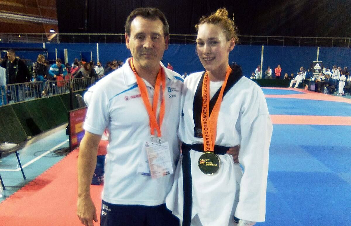 Arlet Ortiz, con la medalla de oro conseguida en el Open de Holanda