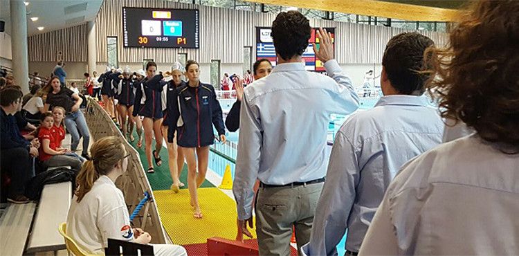 Partido da Selección Española de Waterpolo na primeira fase da Europa Cup