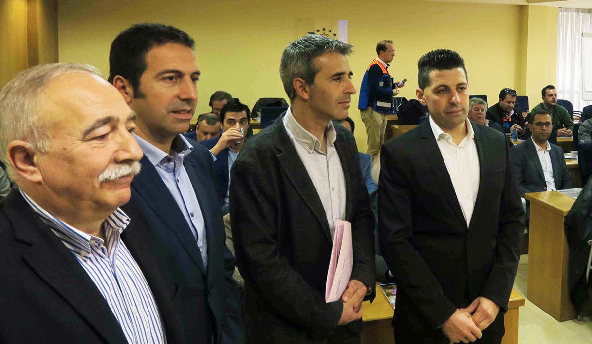 Andrés Díaz na sede da Federación Galega de Municipios e Provincias (Fegamp)