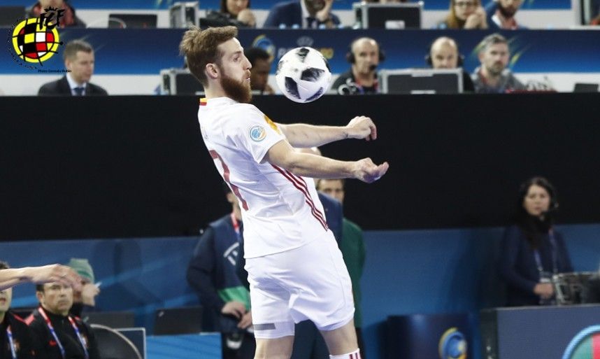 O vigués Pola, na final da Eurocopa de fútbol sala