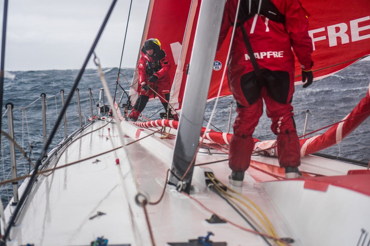 O Mapfre, na sétima etapa da Volvo Ocean Race