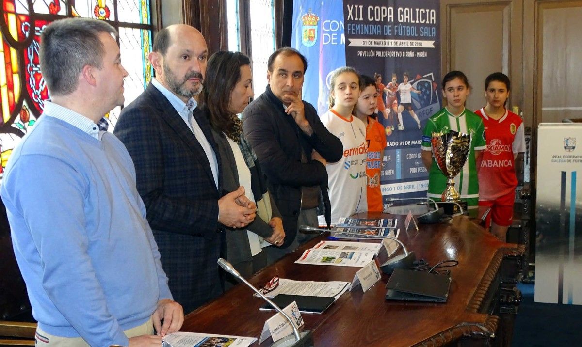 Presentación da fase final da Copa Galicia de fútbol sala en Marín