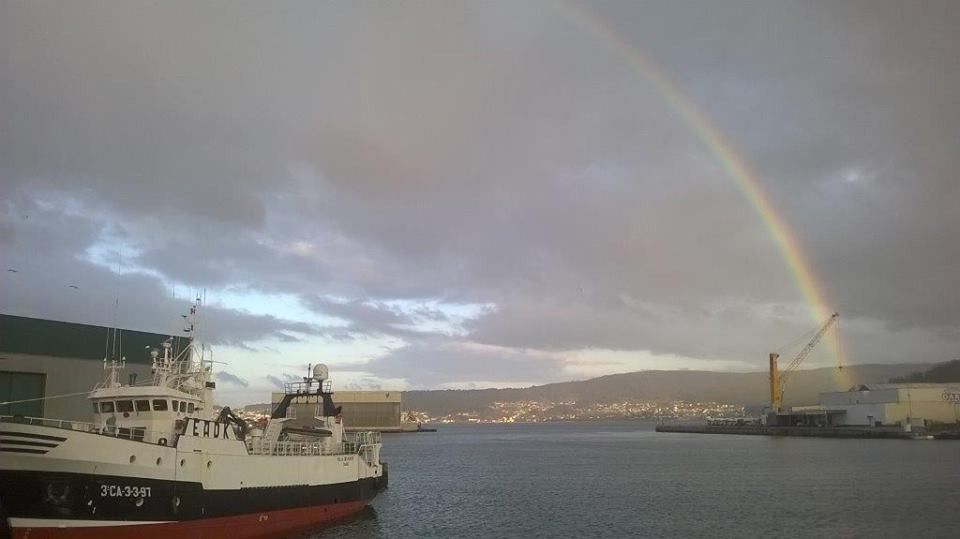 Arcoiris sobre la Ría de Pontevedra