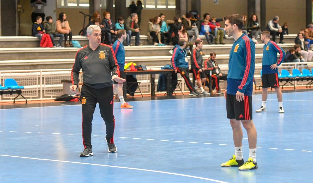 Adestramento da Selección Española de Fútbol Sala en Pontevedra