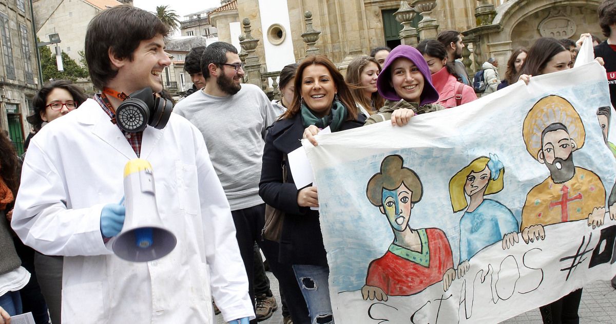 Manifestación de los alumnos de la Escuela de Restauración y Conservación