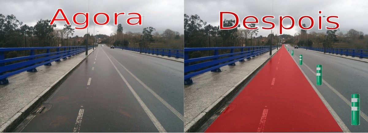 Proposta da asociación Pedaladas para o acceso a Monte Porreiro